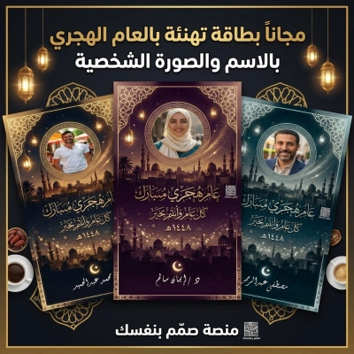  تهنئة العام الهجري الجديد 1448 بالاسم والصورة